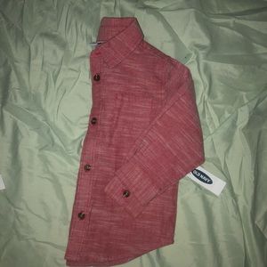 Red button up old navy